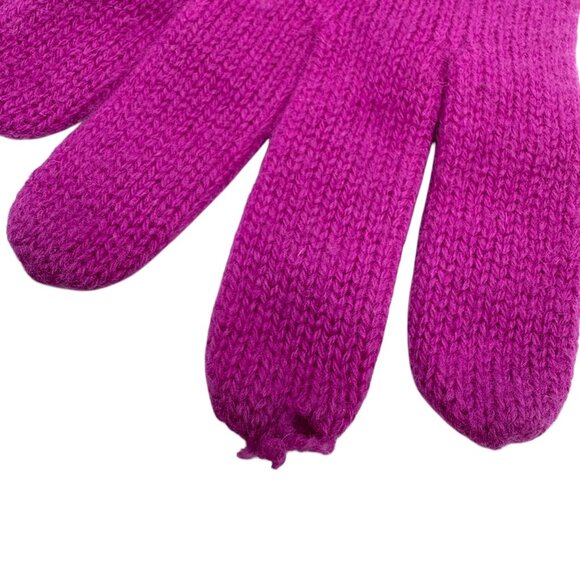 Ann Taylor Vintage Womens Cashmere Gloves Fuchsia Pink - Picture 4 of 6